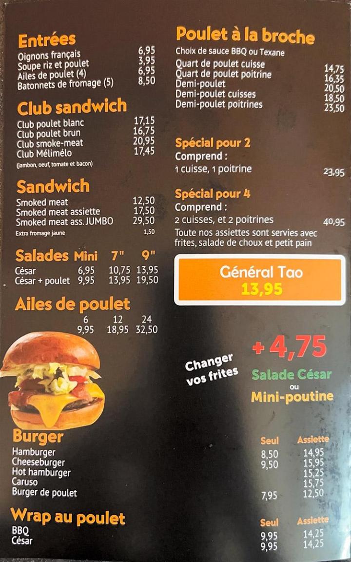 Levi Menu Fast food Lévis - Resto Méli-Mélo